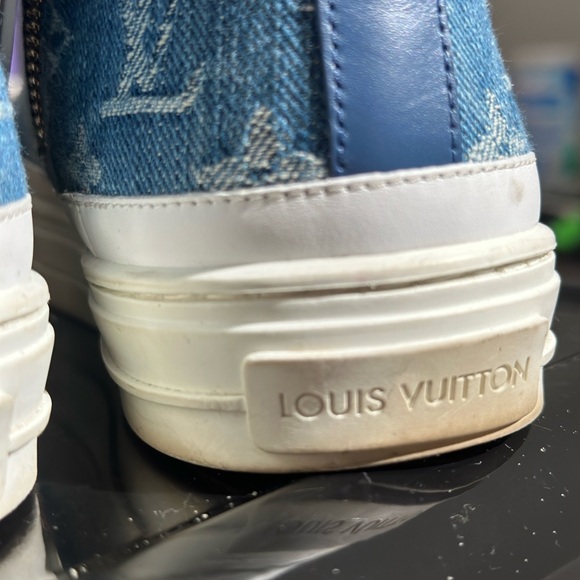Louis Vuitton Denim Jean Hi Top Sneakers - Picture 3 of 13